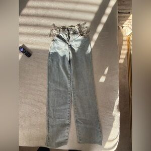 Stylish blue Women's Jeans, Chains